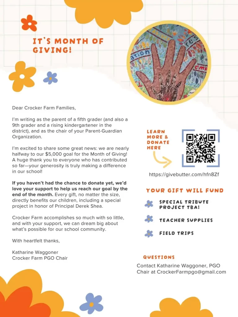 Crocker Farm Month of Giving 2025