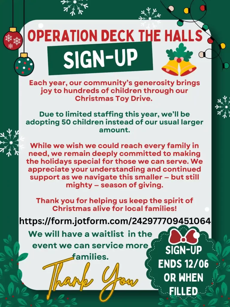 Hadley Operation Deck the Halls toy drive 2025