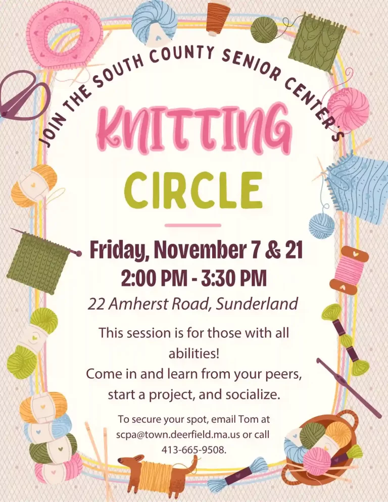 Sunderland knitting circle November 2025