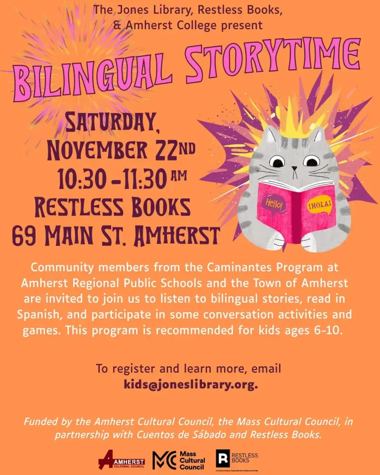 bilingual storytime Amherst November 22 2025