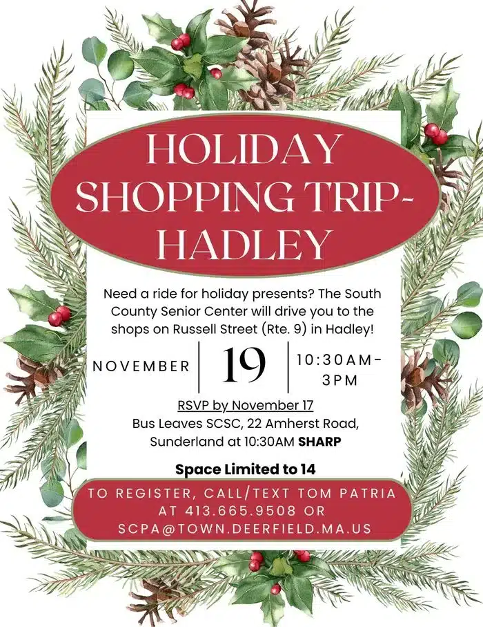 senior shopping trip Hadley 2025