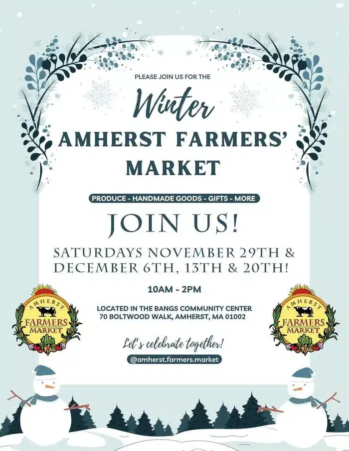 Amherst Farmers Market winter market 2025