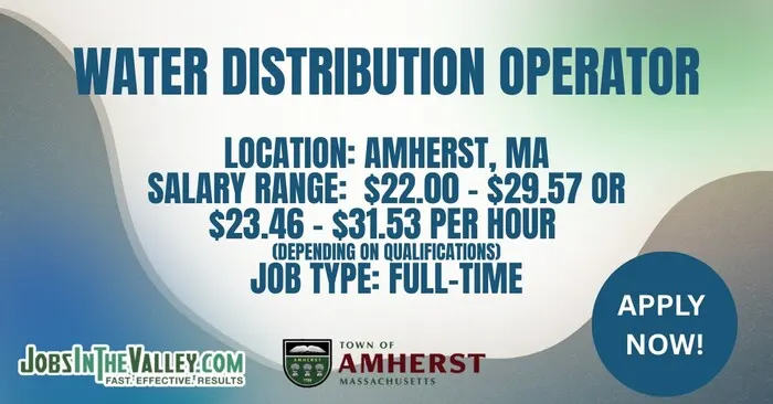 Amherst Water Distribution Operator job 2025