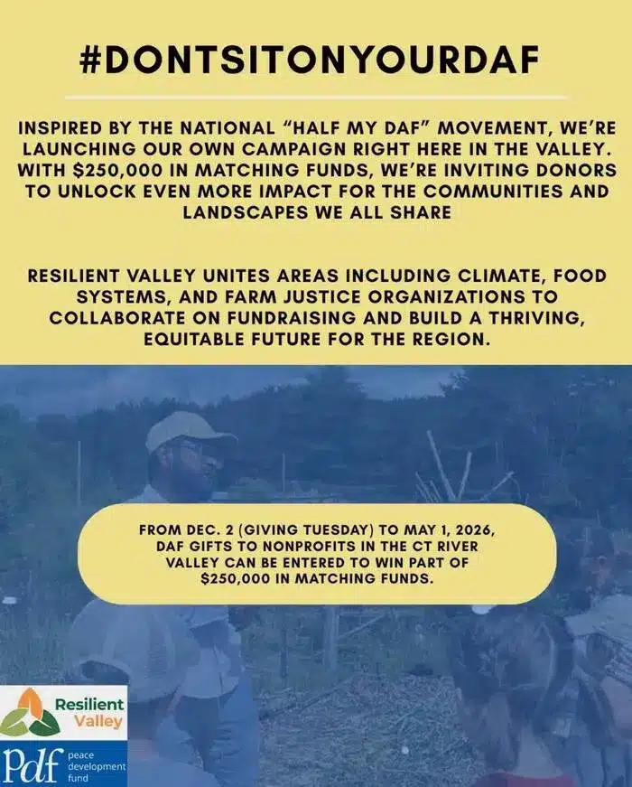 DAF matching grant Connecticut River Valley