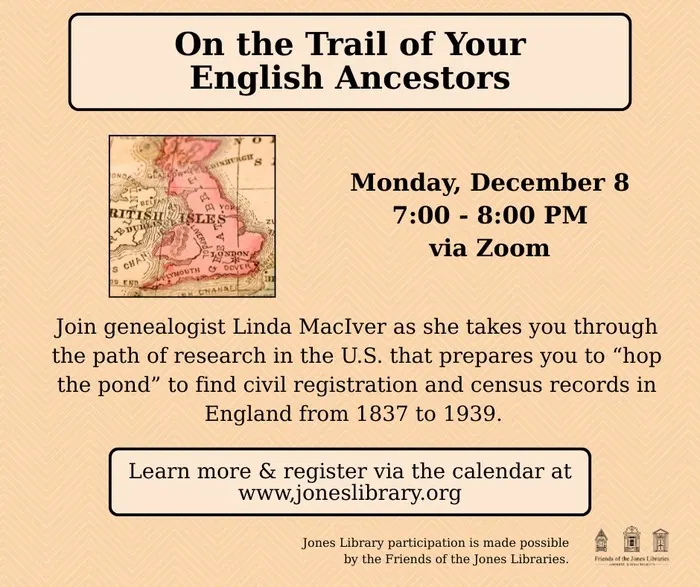 English ancestry genealogy workshop