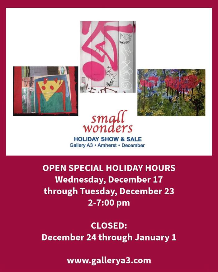 Gallery A3 holiday hours 2025