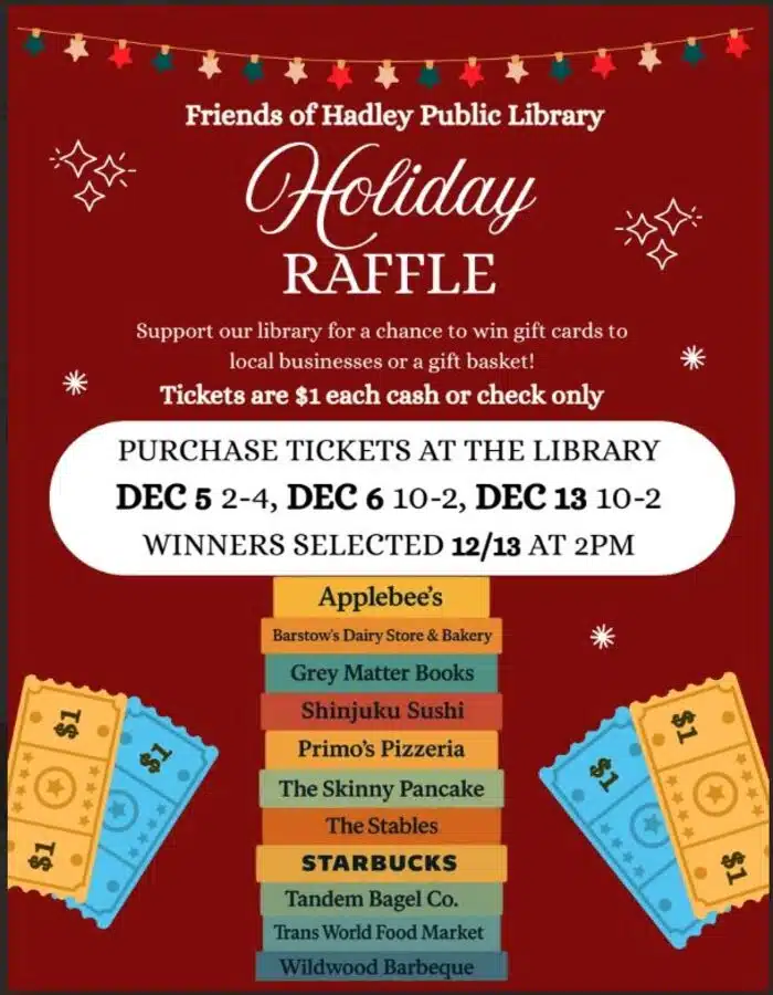 Hadley Public Library holiday raffle