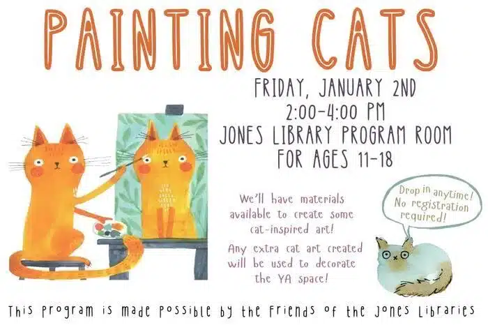 Jones Library teen art workshop