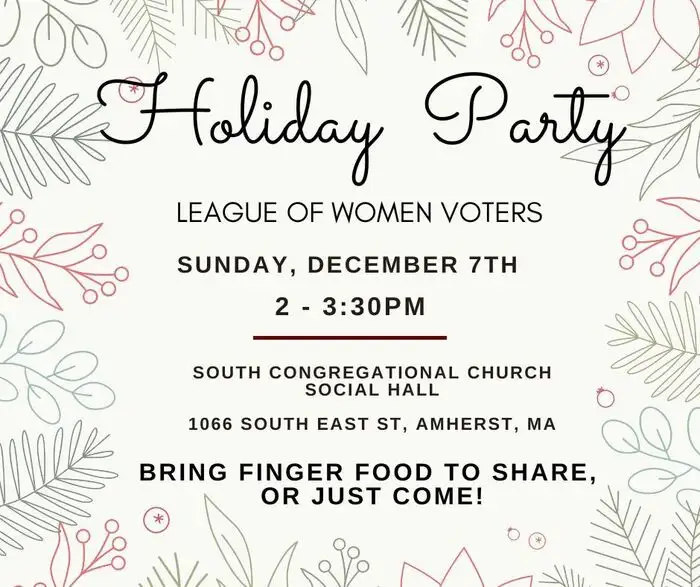 League of Women Voters holiday party 2025
