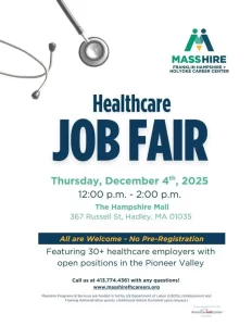 healthcare job fair Hampshire Mall