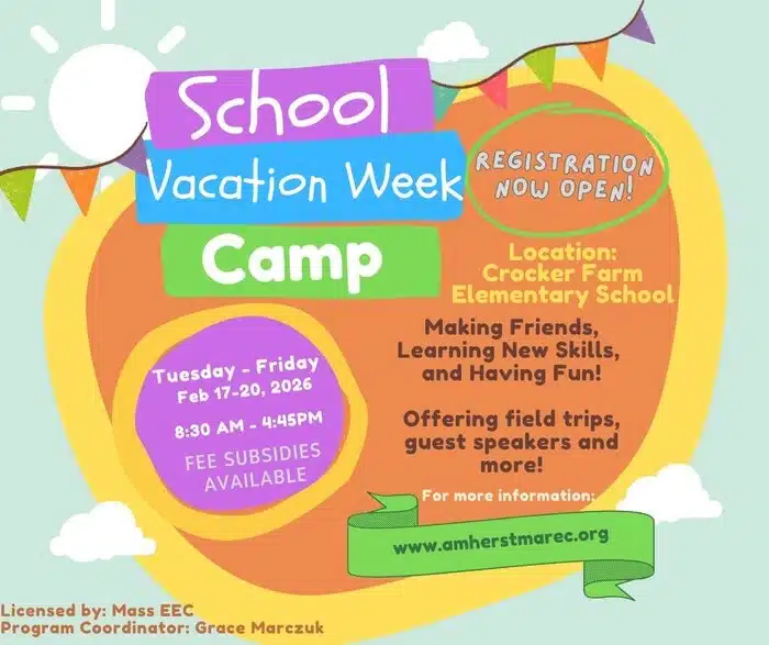 Amherst vacation camp February 2026