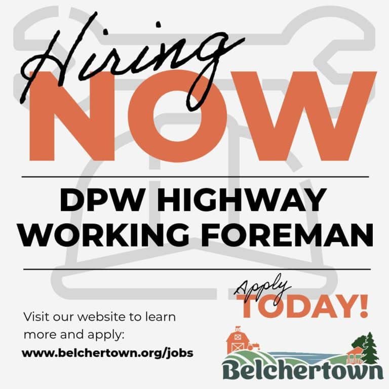 DPW Highway Working Foreman job Belchertown