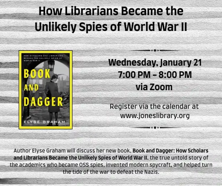 Elyse Graham Book and Dagger author talk
