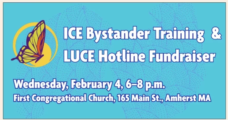 ICE bystander training Amherst