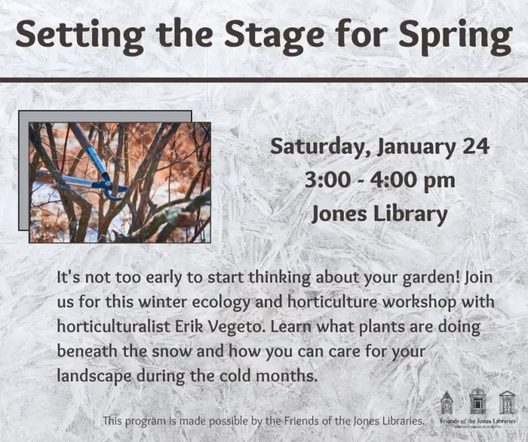 Jones Library winter gardening workshop