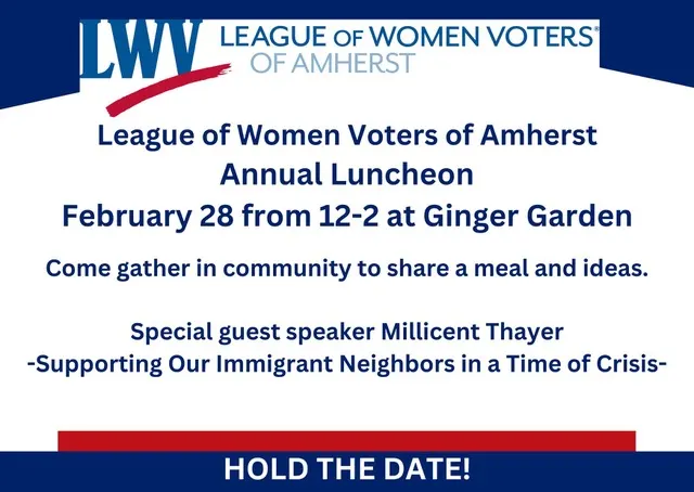 LWV Amherst luncheon 2026