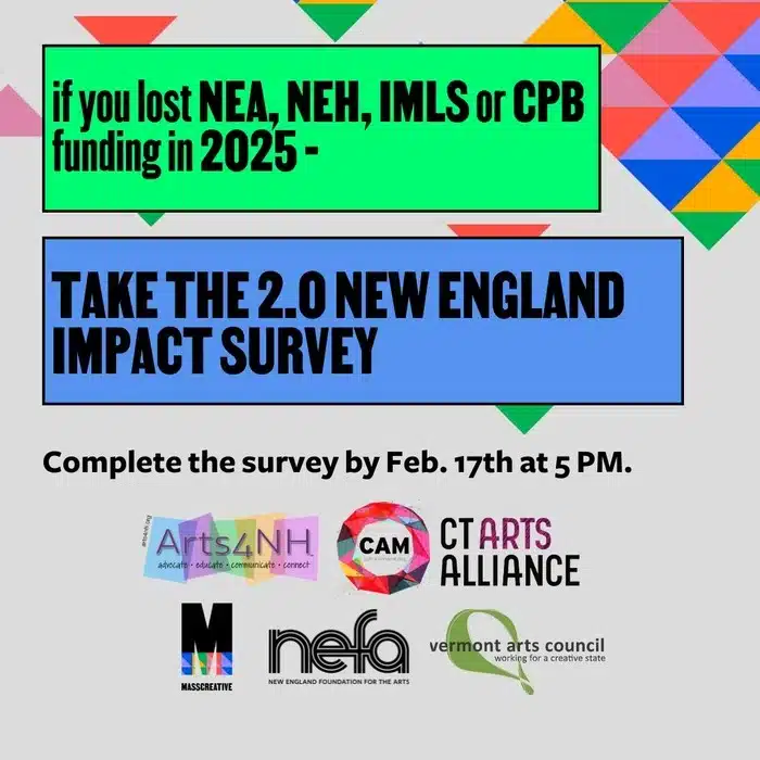 funding survey for New England federal arts