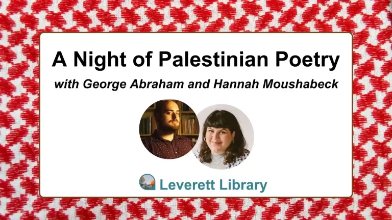 Night of Palestinian Poetry Leverett Library