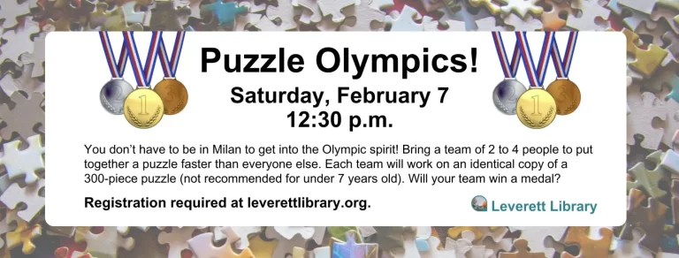 Puzzle Olympics Leverett Library