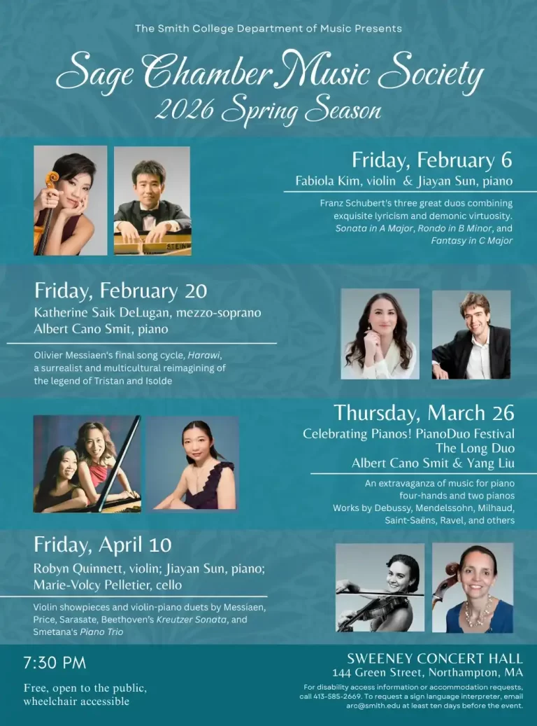 Sage Chamber Music Society concerts 2026