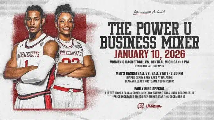 UMass business mixer and basketball 2026