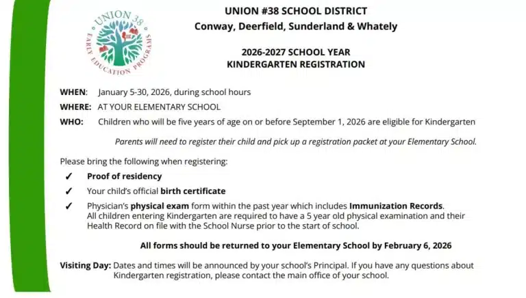 Union 38 kindergarten registration