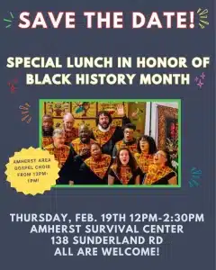 Black History Month lunch in Amherst