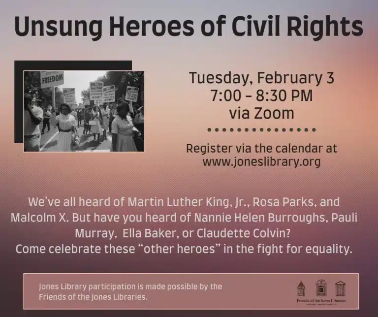 Black History Month unsung civil rights heroes program