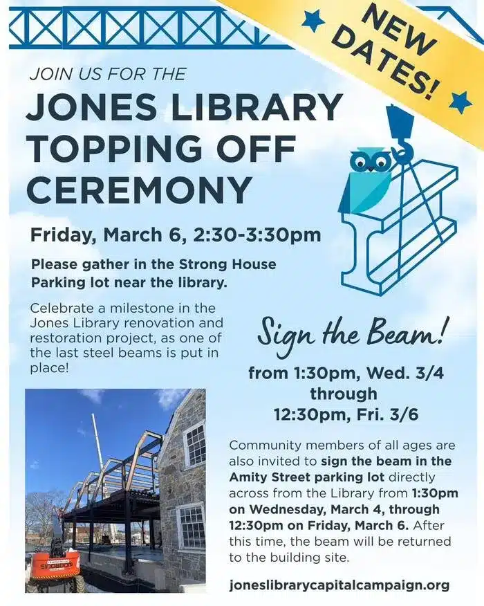 Jones Library topping off