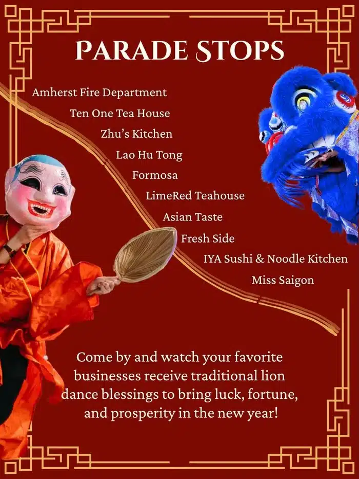 Lunar New Year parade Amherst 2026
