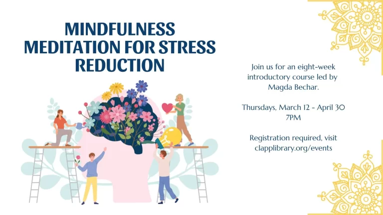 Mindfulness Meditation Course Clapp Memorial Library 2026