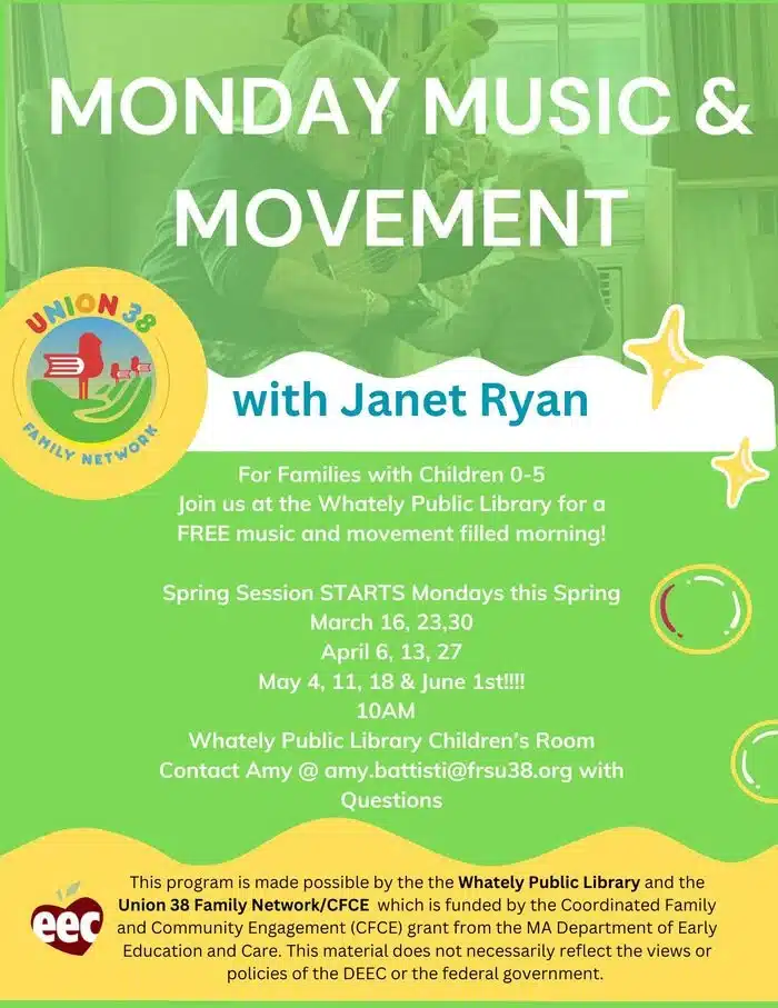 Monday music movement in Whately