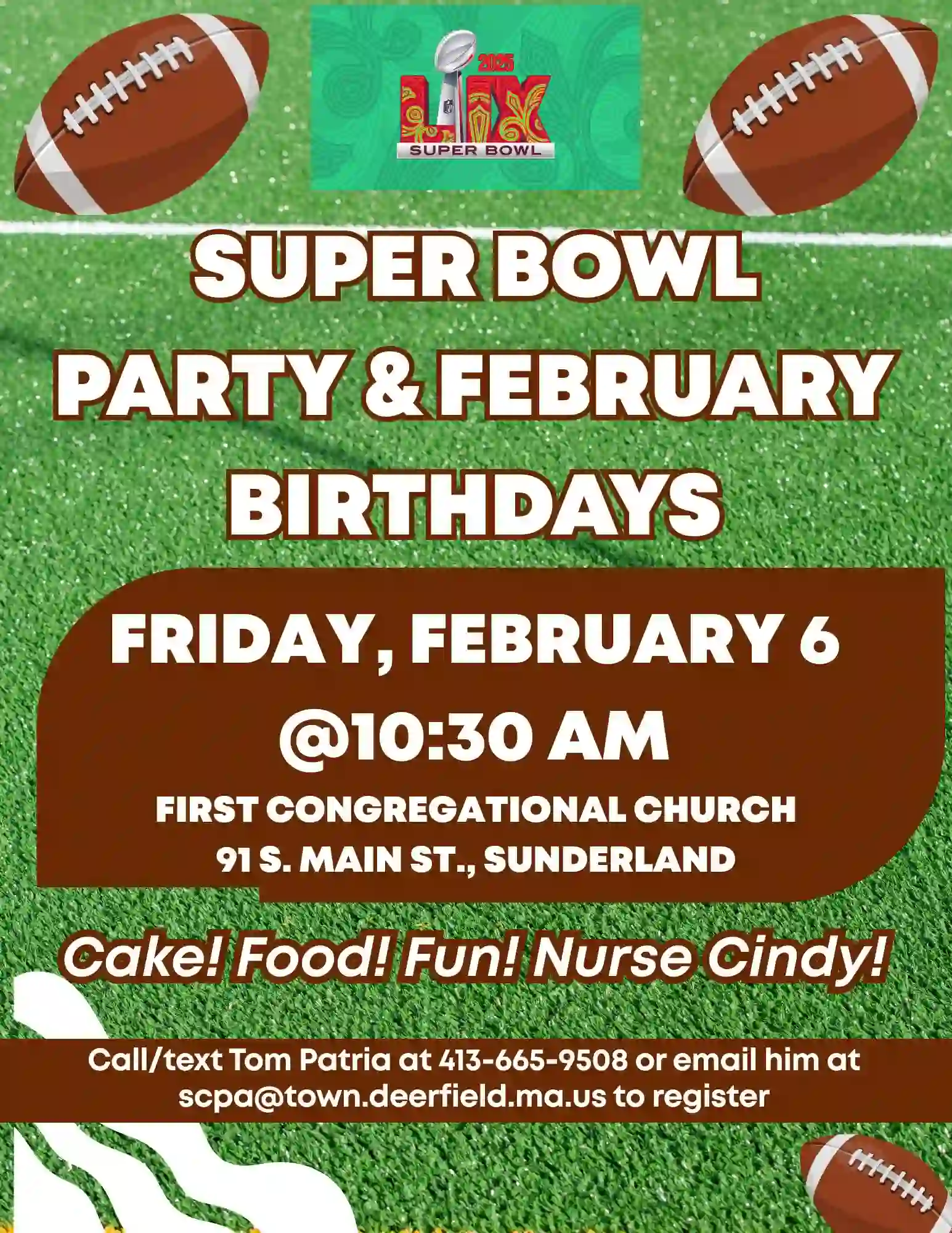 Super Bowl Party & February Birthday Celebration in Sunderland ...