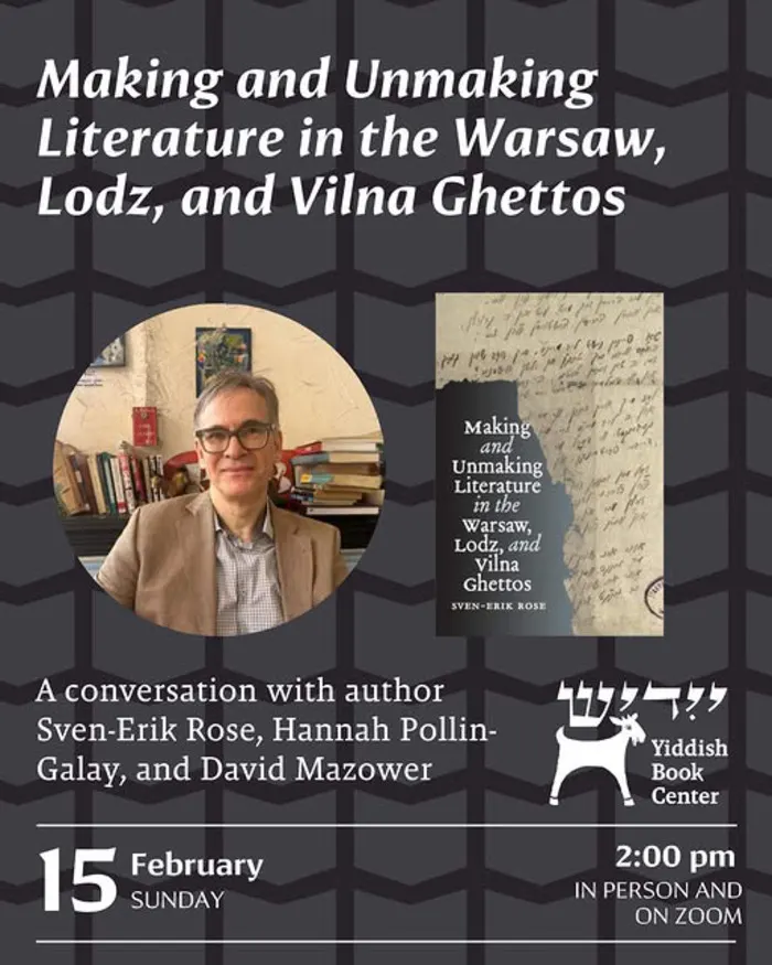Yiddish Book Center author talk