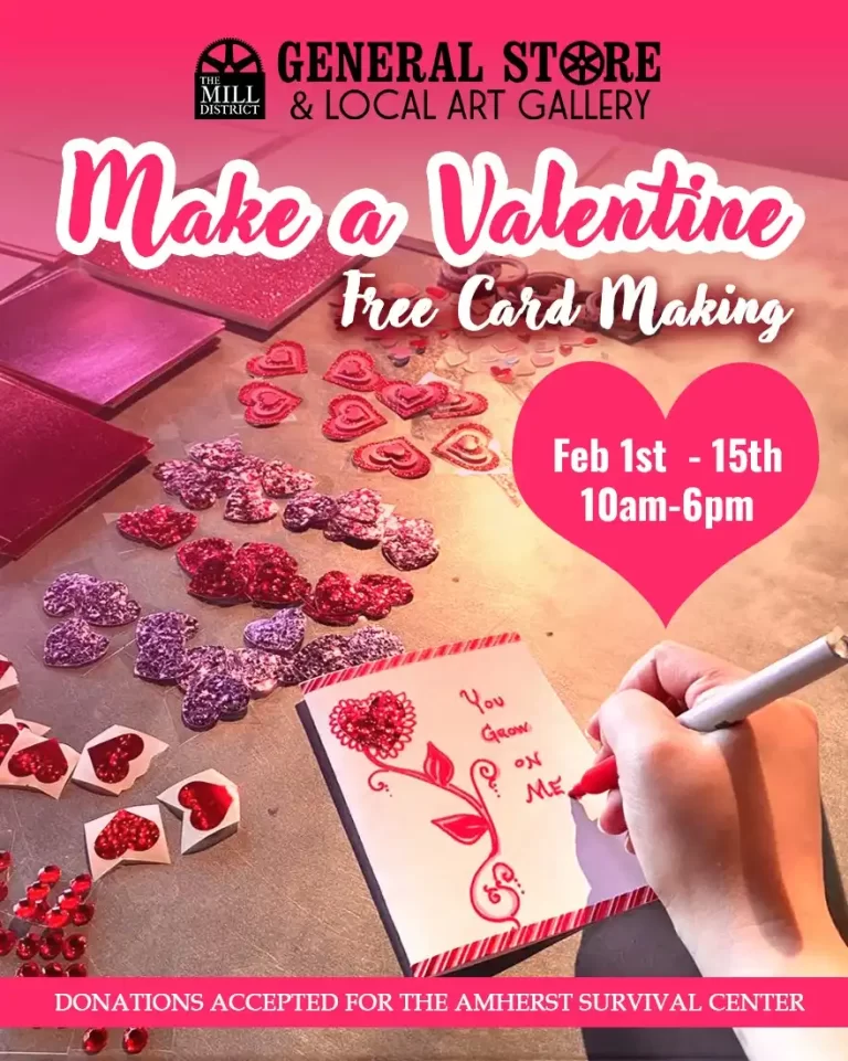 free Valentine card making Amherst MA