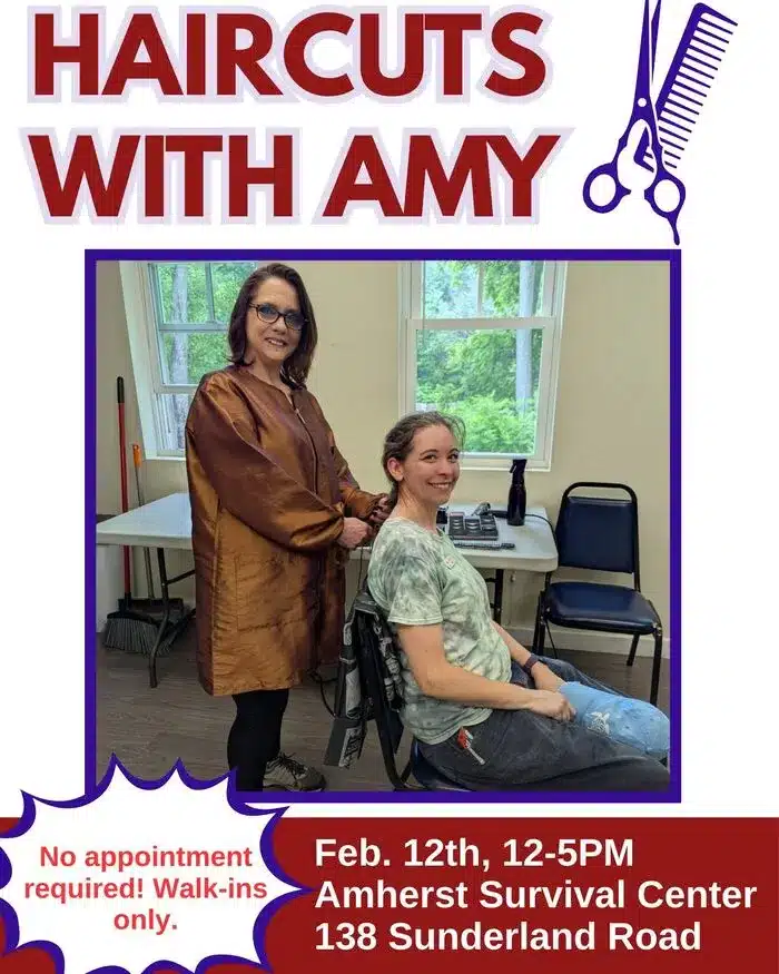 free haircuts w Amy in Amherst