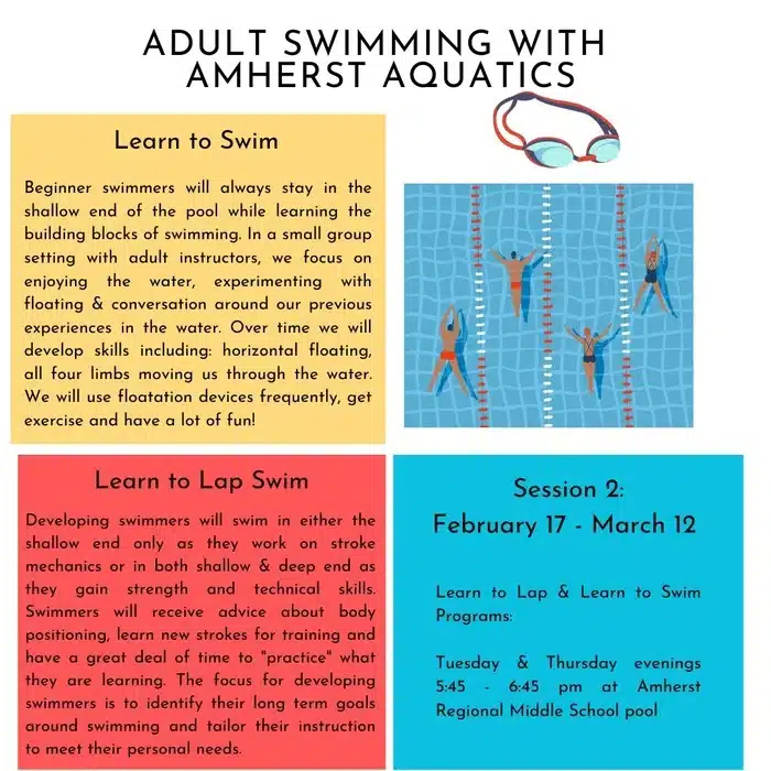 adult swim lessons in Amherst