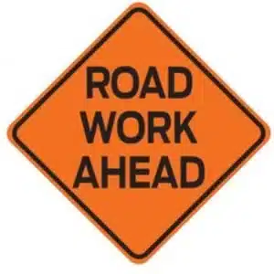 Amity Street roundabout construction