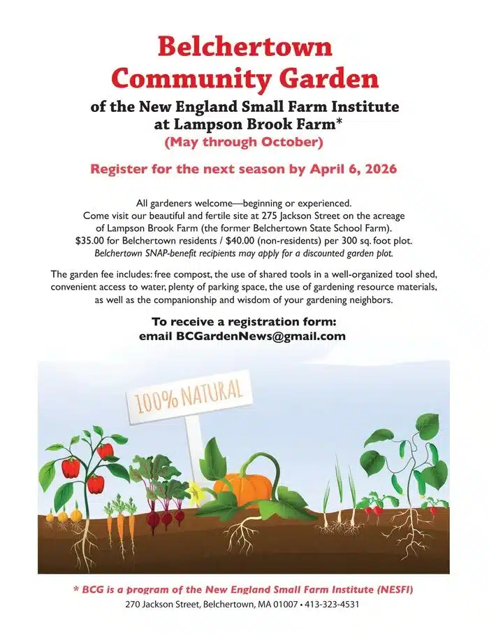 Belchertown community garden 2026