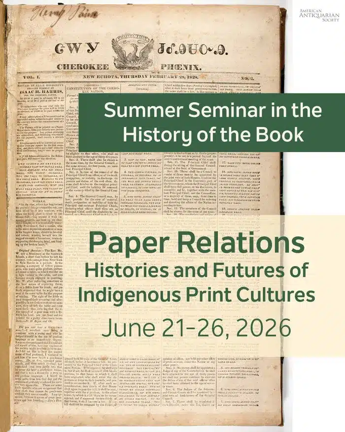 Indigenous print cultures seminar