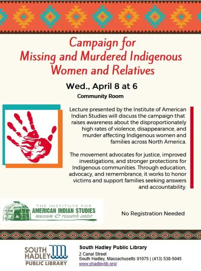 Missing and Murdered Indigenous Women lecture