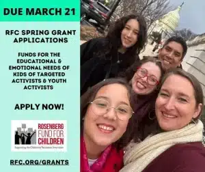 Rosenberg Fund for Children grants 2026