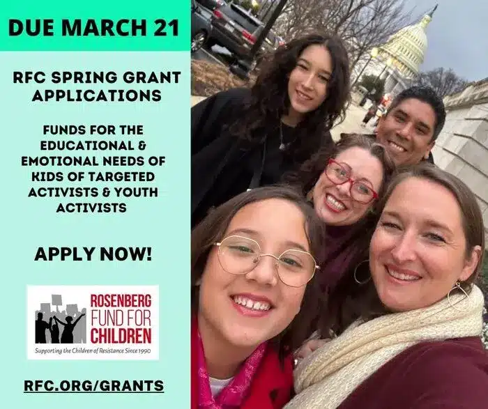 Rosenberg Fund for Children grants 2026
