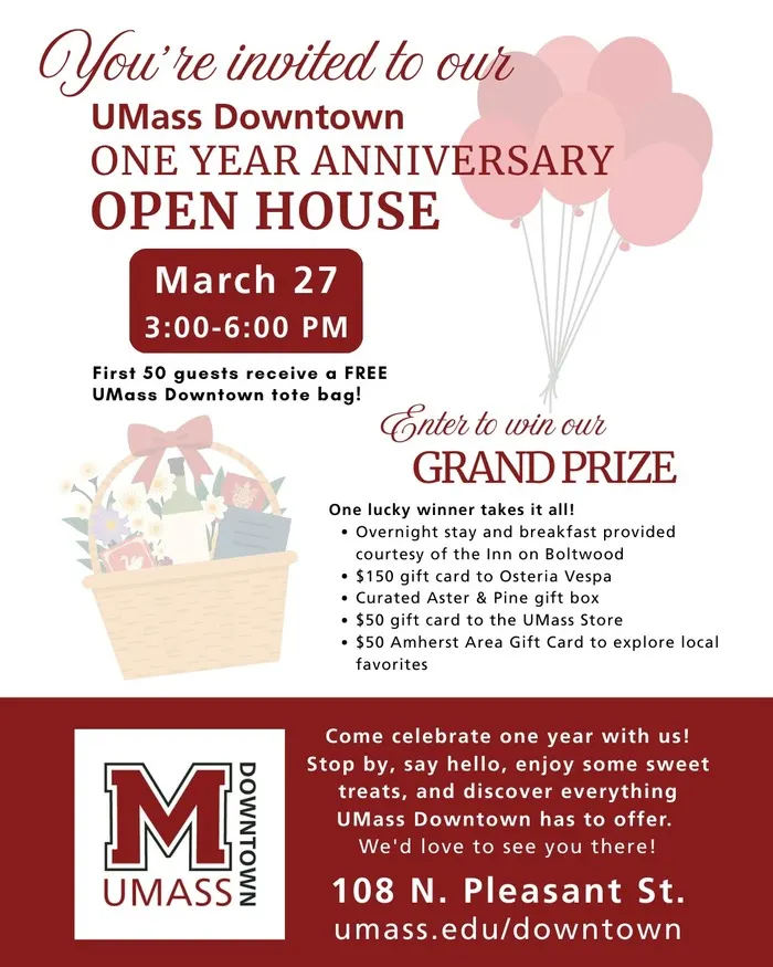 UMass Downtown anniversary 2026