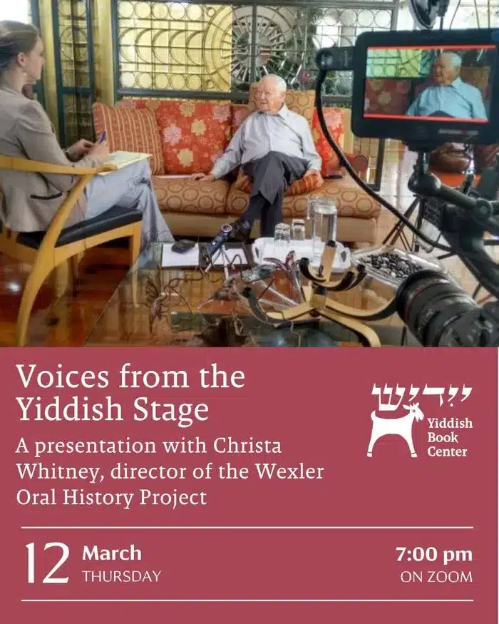 Yiddish stage virtual talk