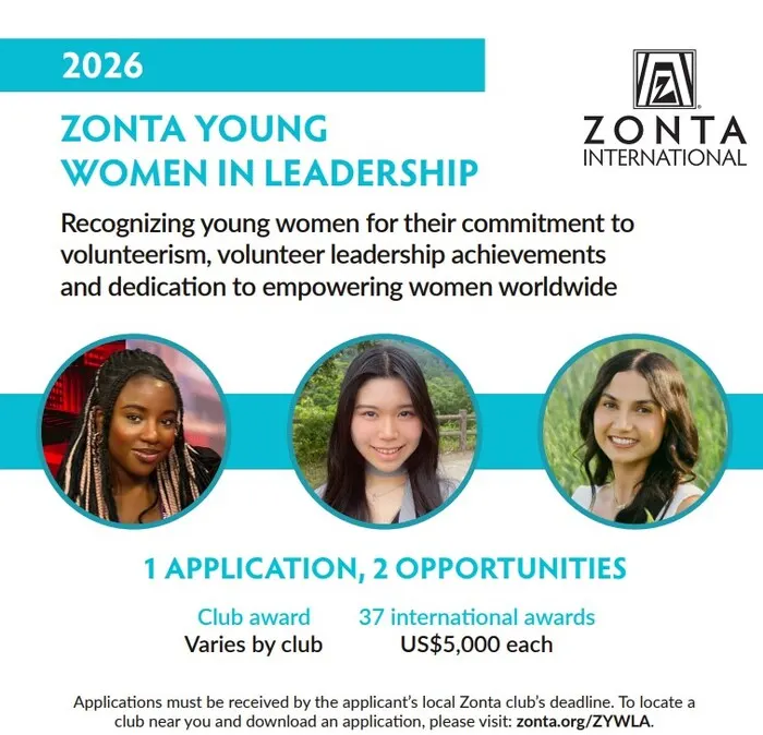 Zonta young women leadership award 2026