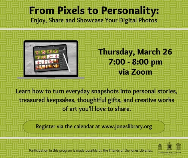 digital photo workshop Amherst March 2026