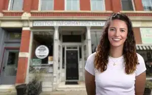 Catherine (Katie) Streater, new Amherst BID marketing manager.