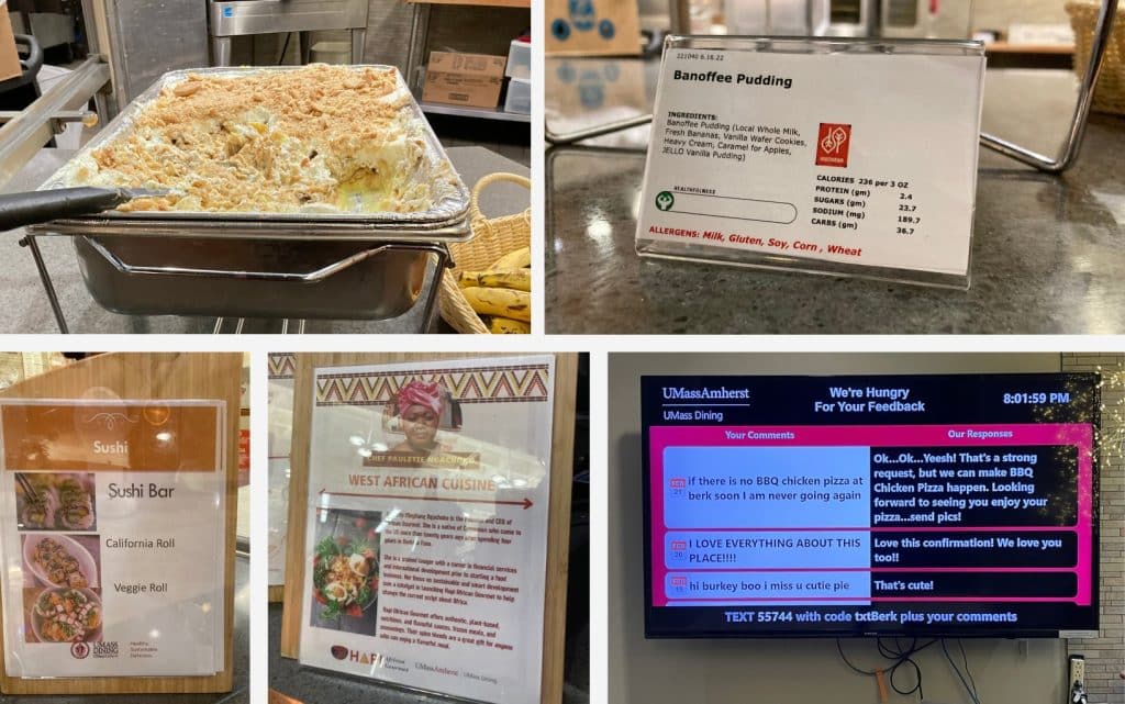 UMass Dining Collage. So many options.
