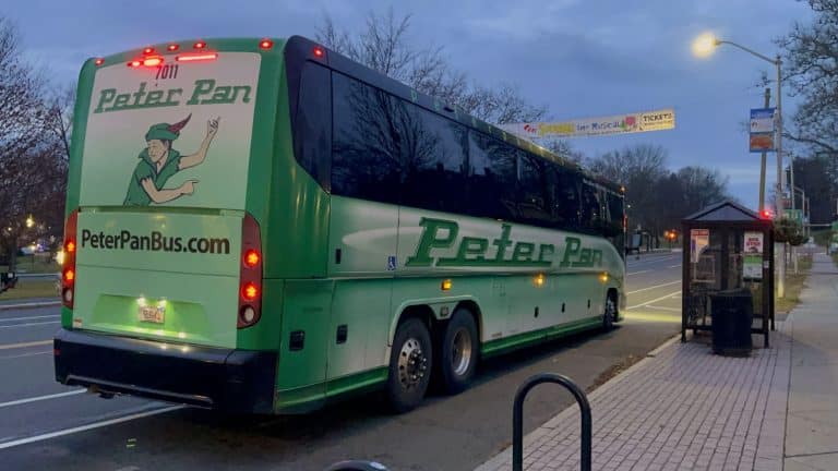 A Peter Pan Bus in the Amherst Town Center - FungaiFoto